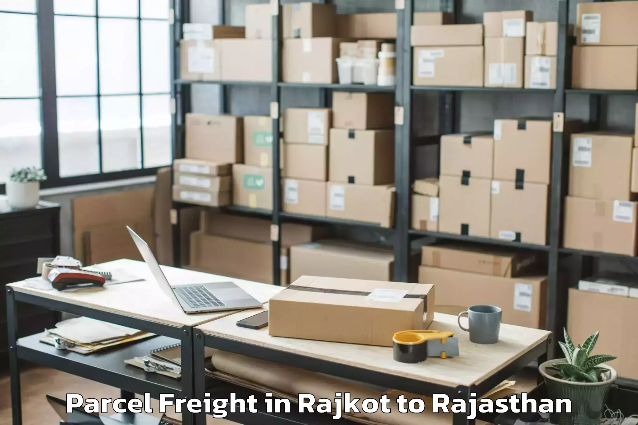 Leading Rajkot to Jaypur Parcel Freight Provider